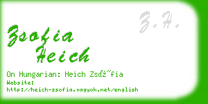 zsofia heich business card